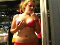 Slutty teen gets undressed
