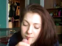 Blowjob from a young and sweet girlfriend