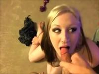 Blowjob from stepsister and load in mouth