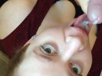 Cum young girlfriend in the mouth