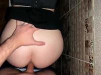 POV fucking a whore in the toilet