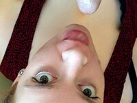 Deep blowjob from babe and cum on face POV