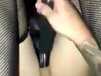 Hot brunette handcuffed and gagged takes hard cock deep