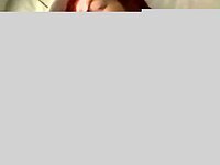 Hot tattooed redhead begs for cum on her small tits