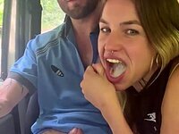 I got so horny that I gave him a blow job, then jumped on his cock