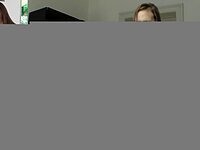 Fucking her ass hard. Her tits bounce with every thrust