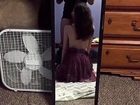 Young and eager, she knelt to receive my cum