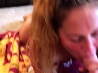 I was stretching her throat while my friend was stretching her vagina.