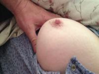 Round big tits and sensitive nipples